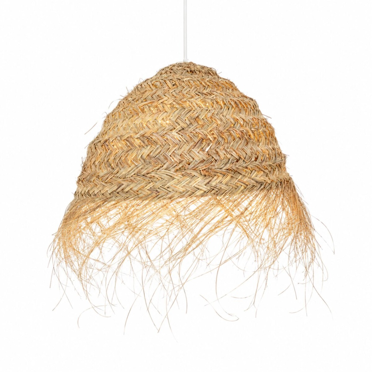 Suspension Silas en feuilles de palmier tressées &agr