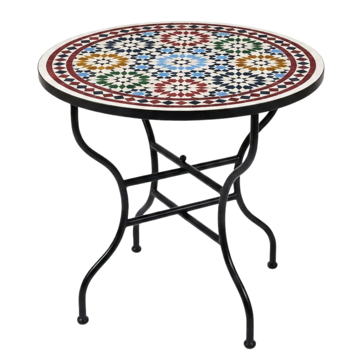 Table en mosaïque Elmana multicolor box
