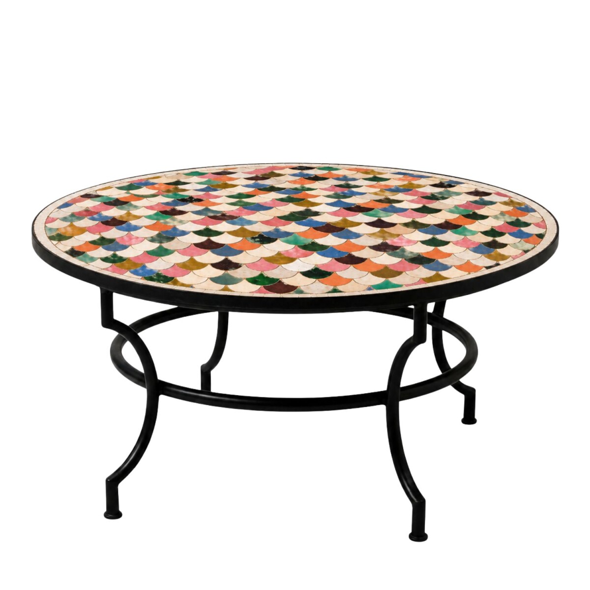 Mosaik Couchtisch Manarola bunt Ø box
