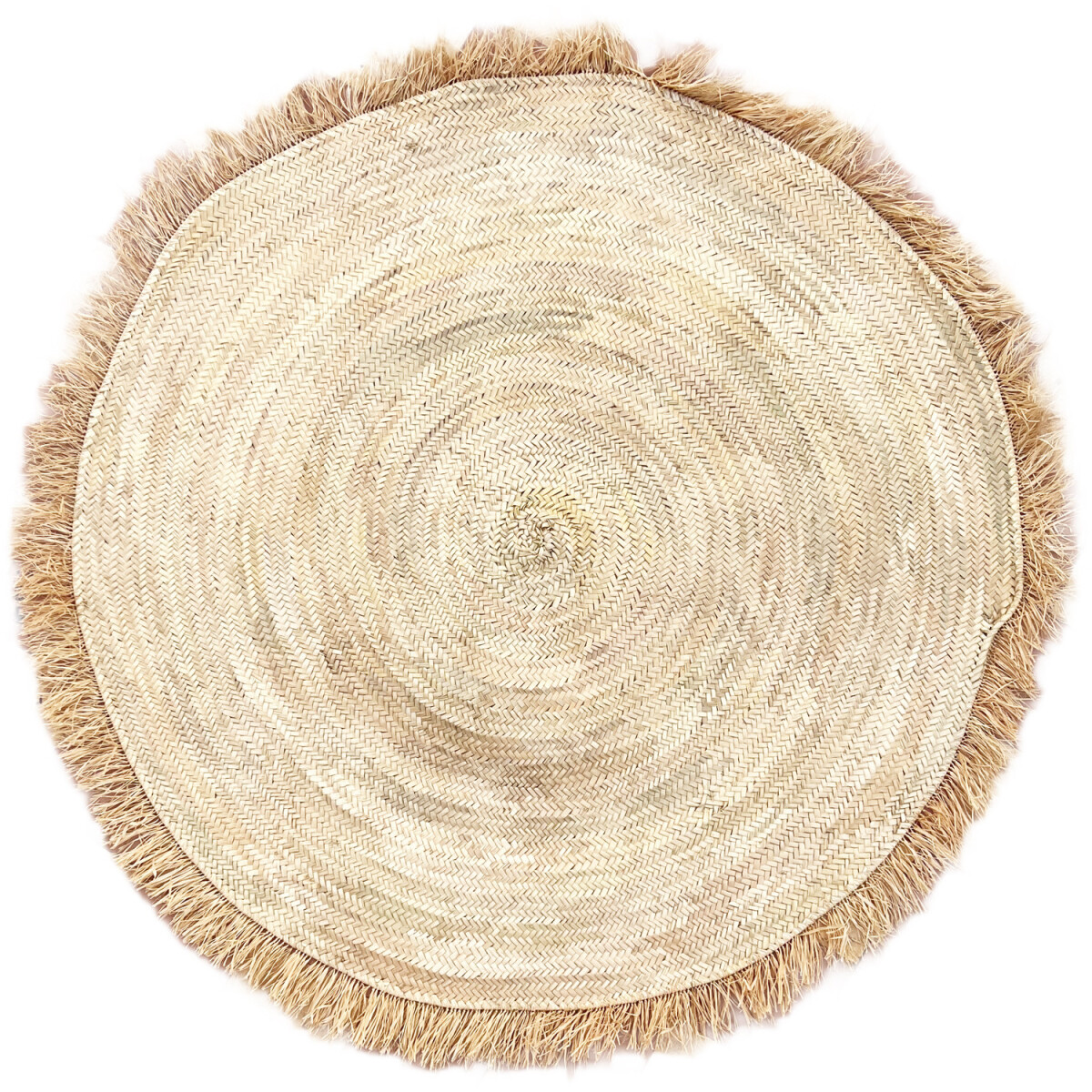 Tapis dextérieur rond style boh&e box