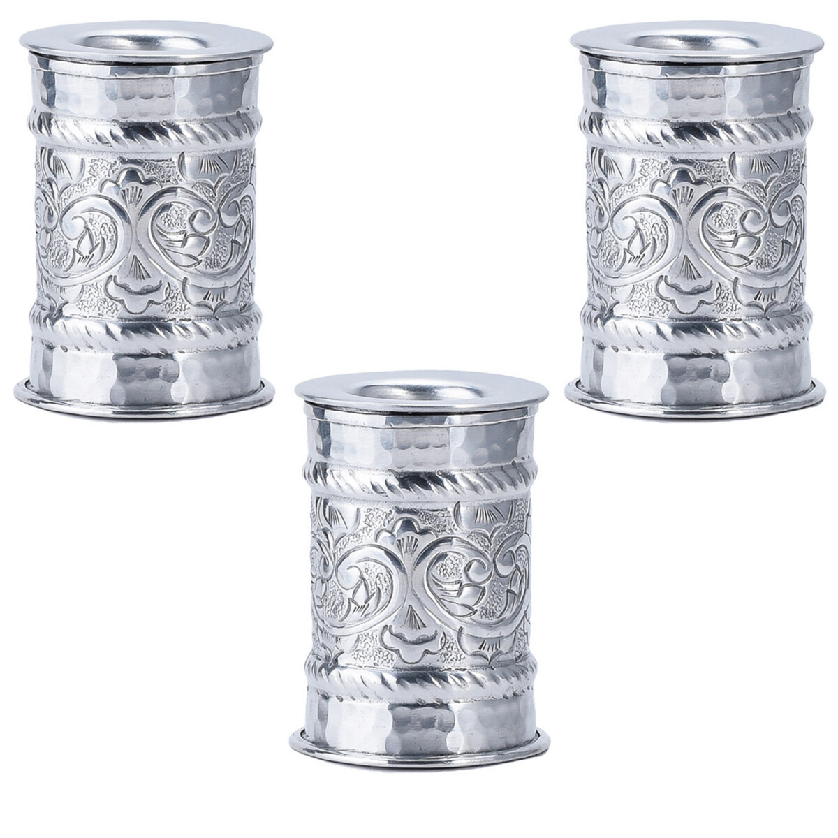 Lot de 3 bougeoirs orientaux, déc box