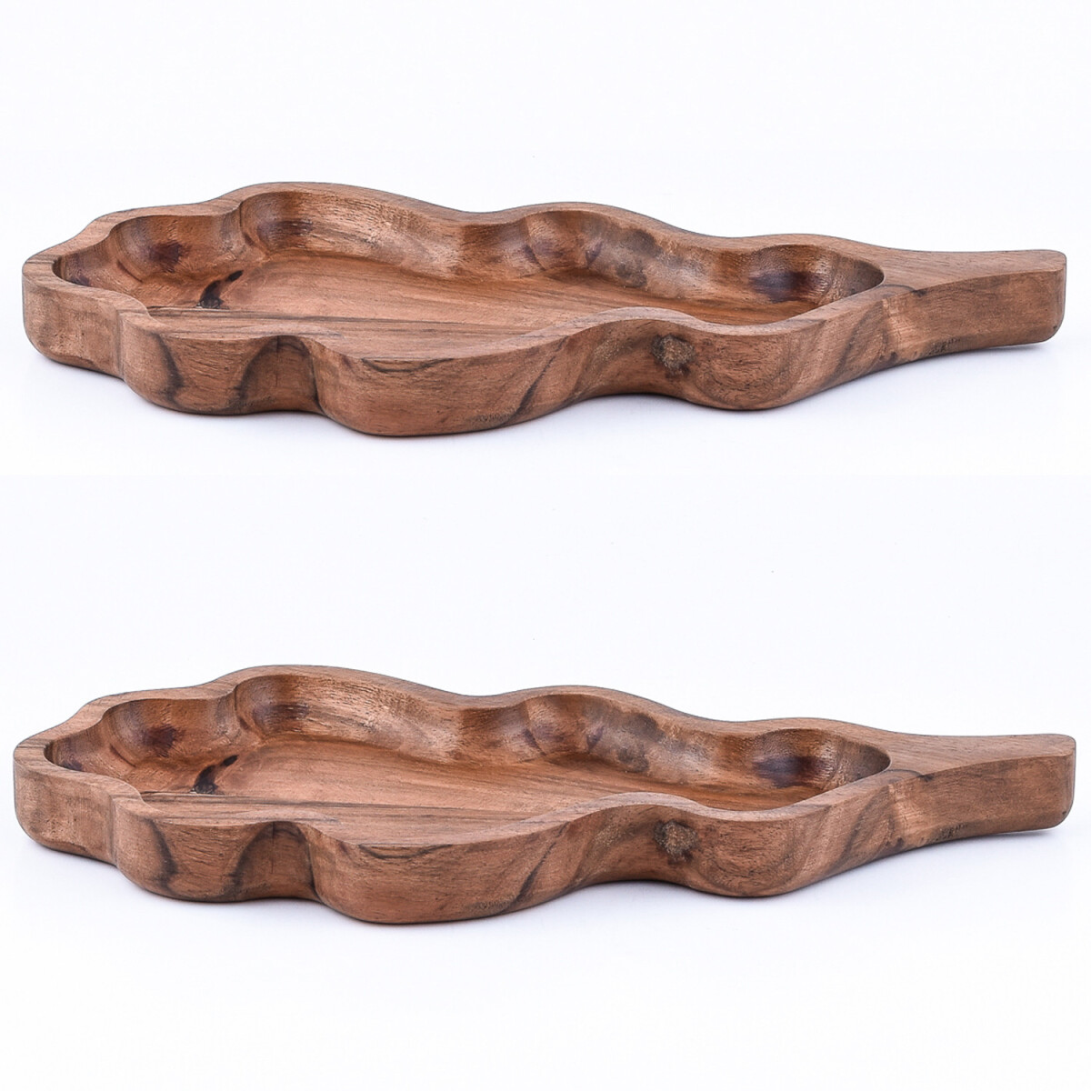 Lot de 2 plateaux de service en bois dac box