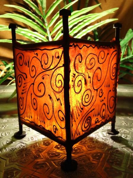 Lanterne Orient Budur Orange