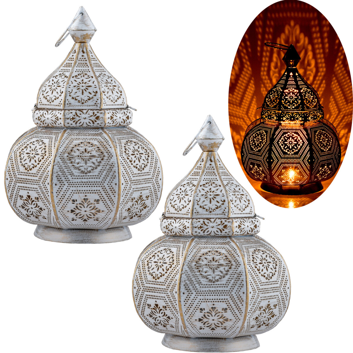 Lot de 2 lampes de chevet de style orien box