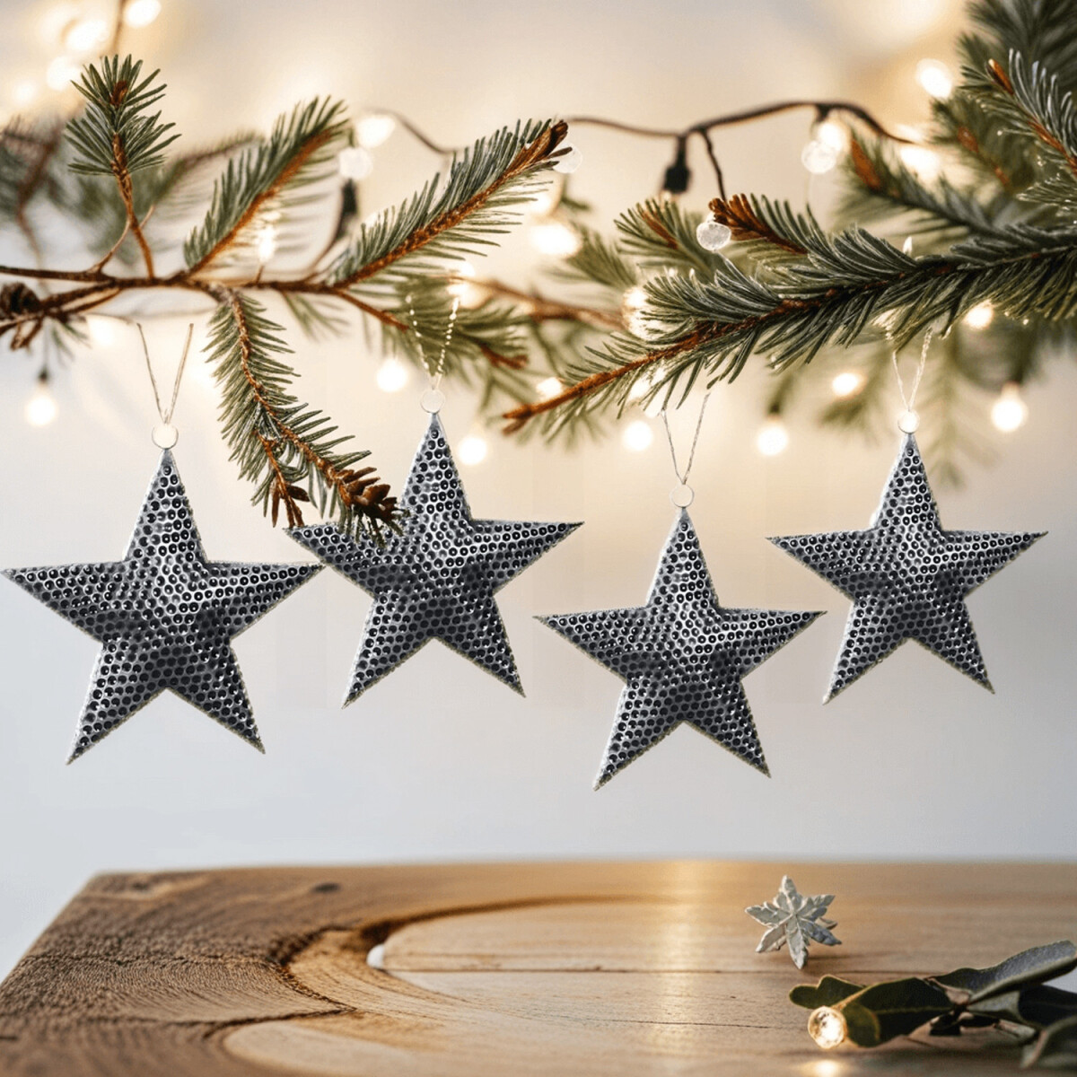 Lot de 4 décorations de Noël en forme dét