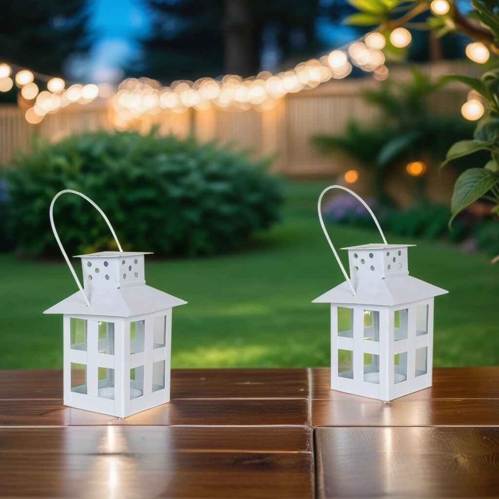 Lot de 2 mini-lanternes de style scandin box