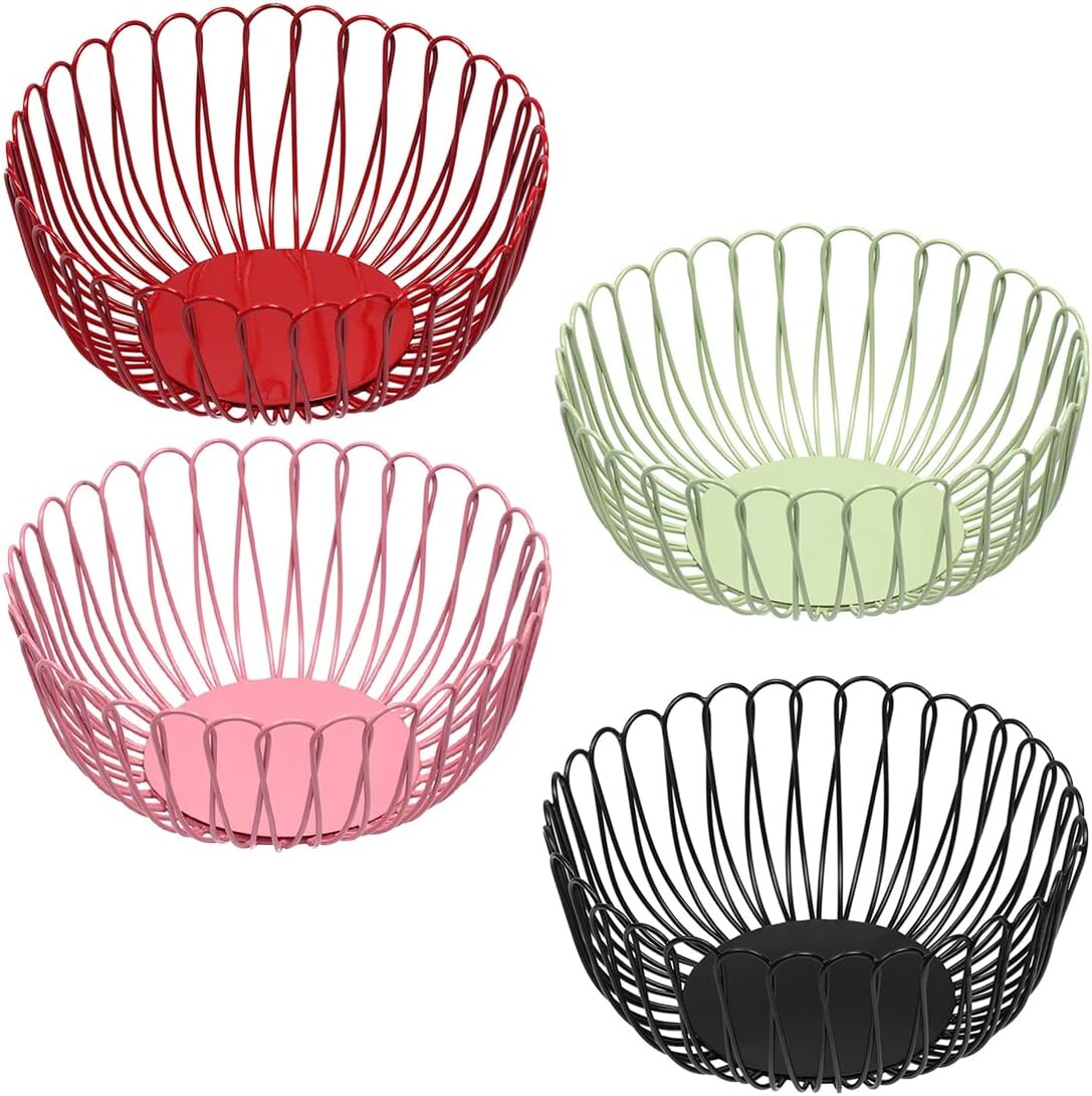 Lot de 4 corbeilles à fruits de style scandinave Aisk