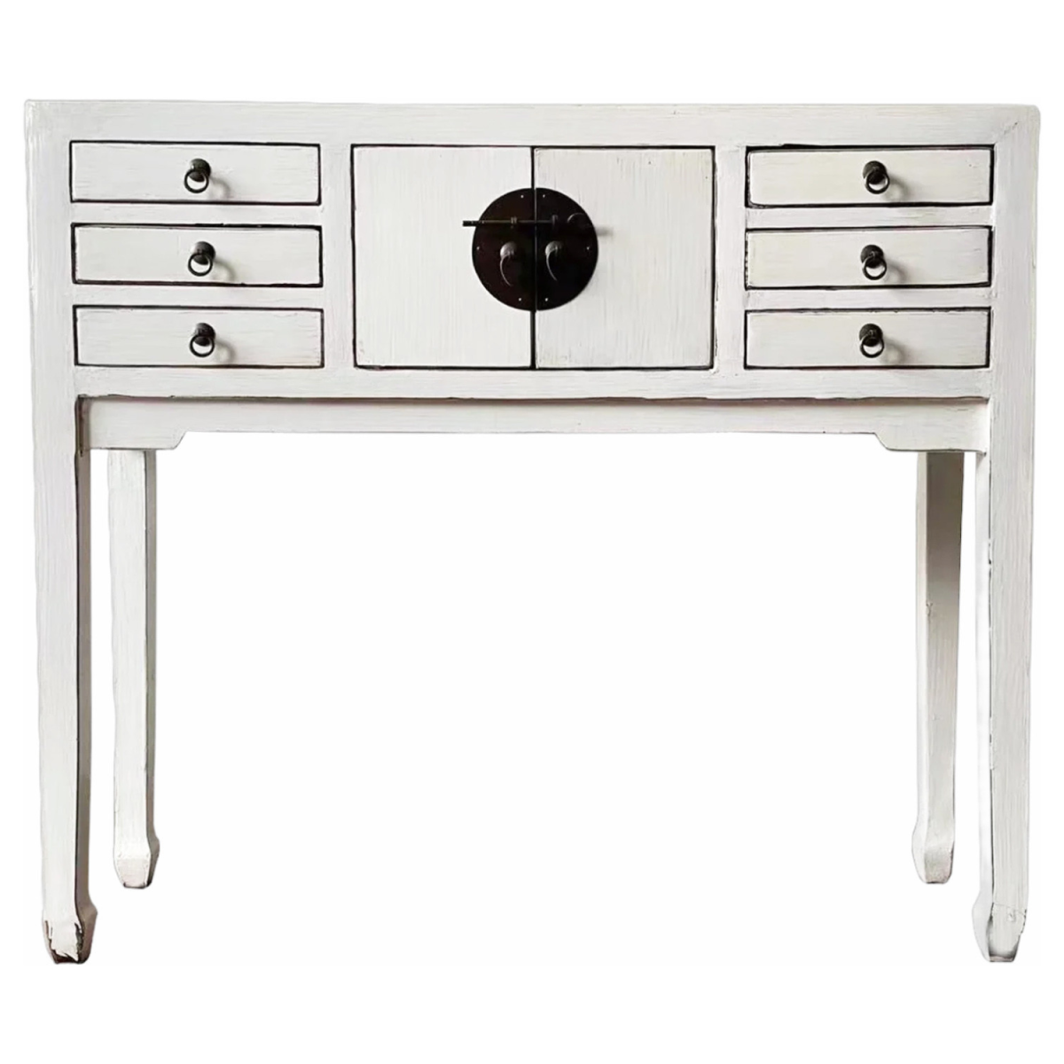 Commode vintage Adeline, blanche, 100 cm box