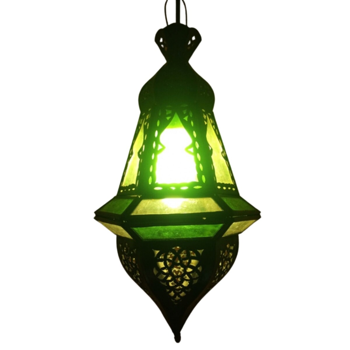 Suspension orientale Anya verte | Fabriquée à 