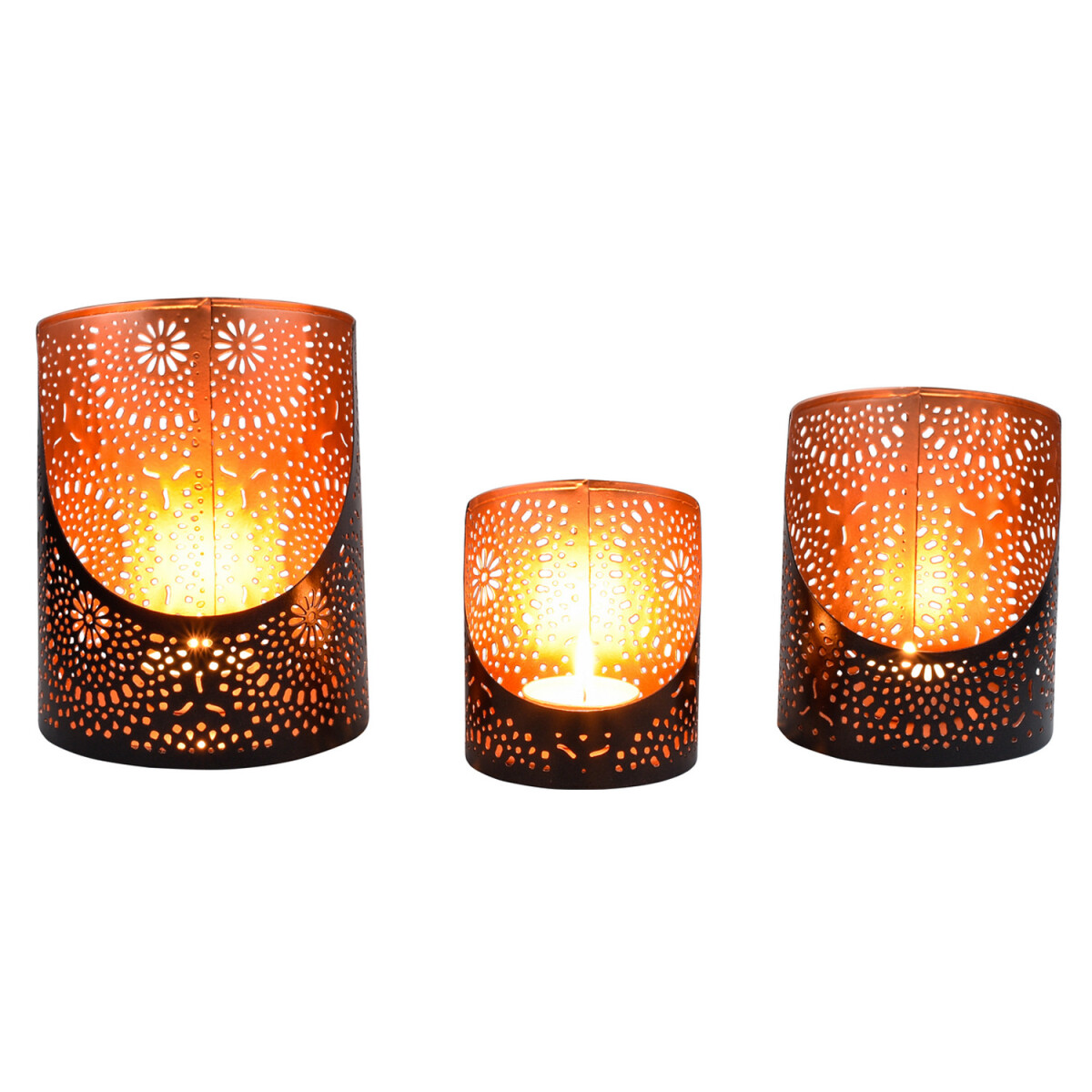 Lot de 3 photophores décoratifs o box