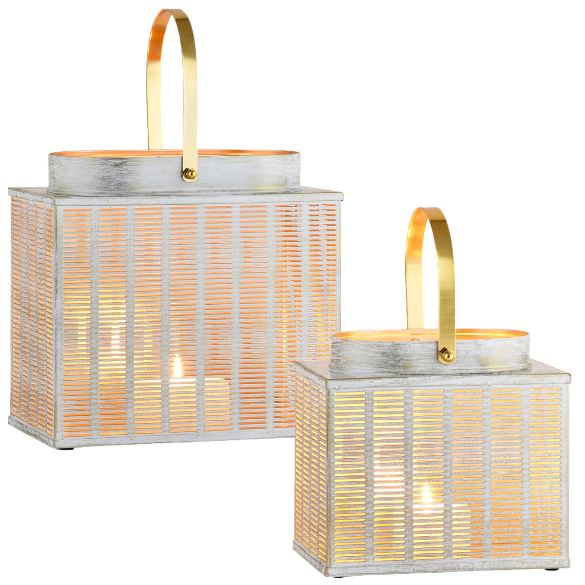 Lot de 2 photophores décoratifs s box