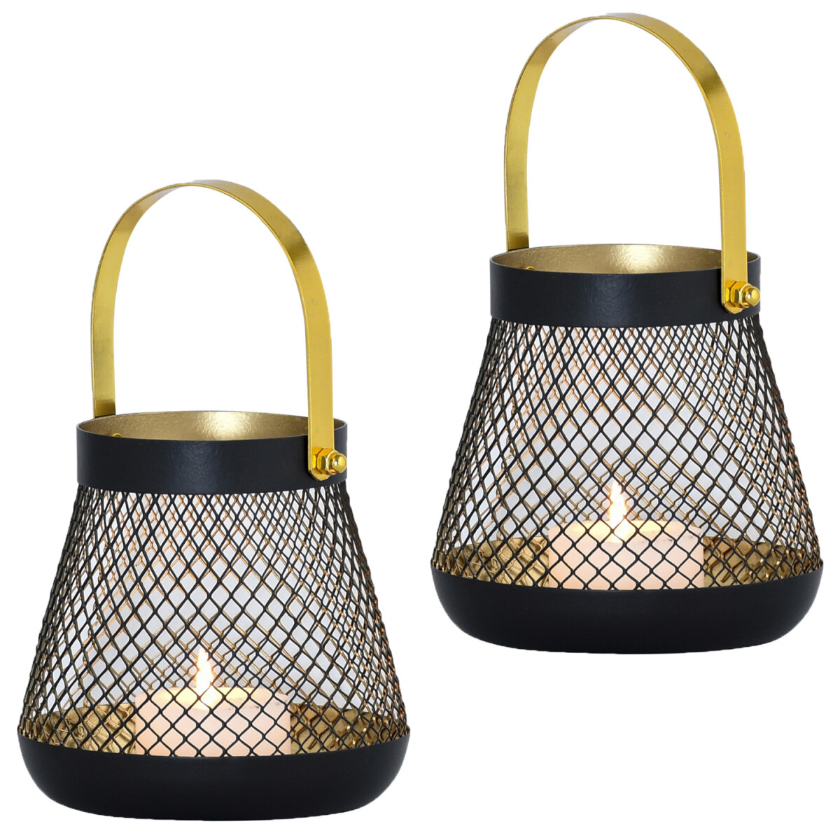 Lot de 2 bougeoirs décoratifs de style scandinave &la