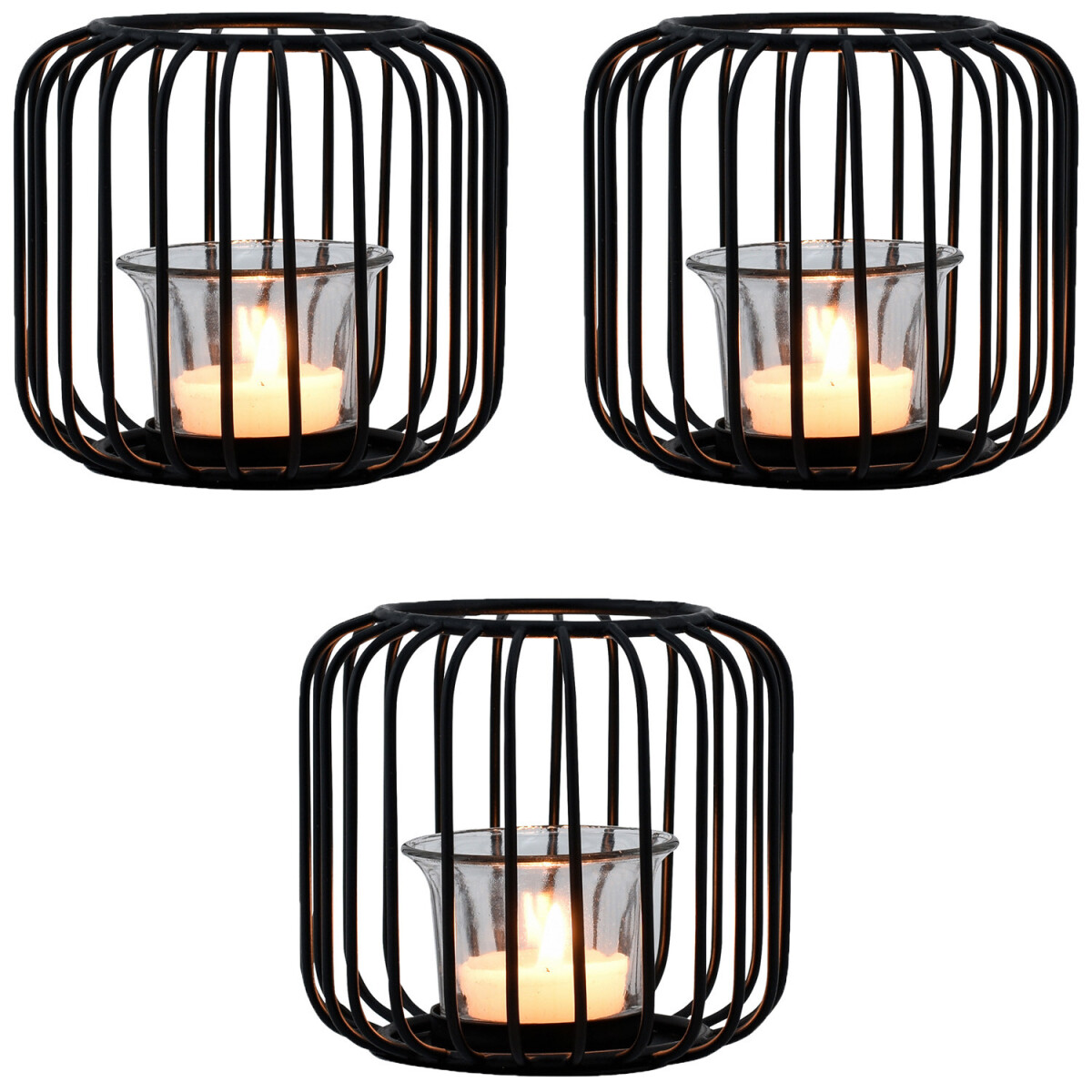 Lot de 3 photophores décoratifs d box