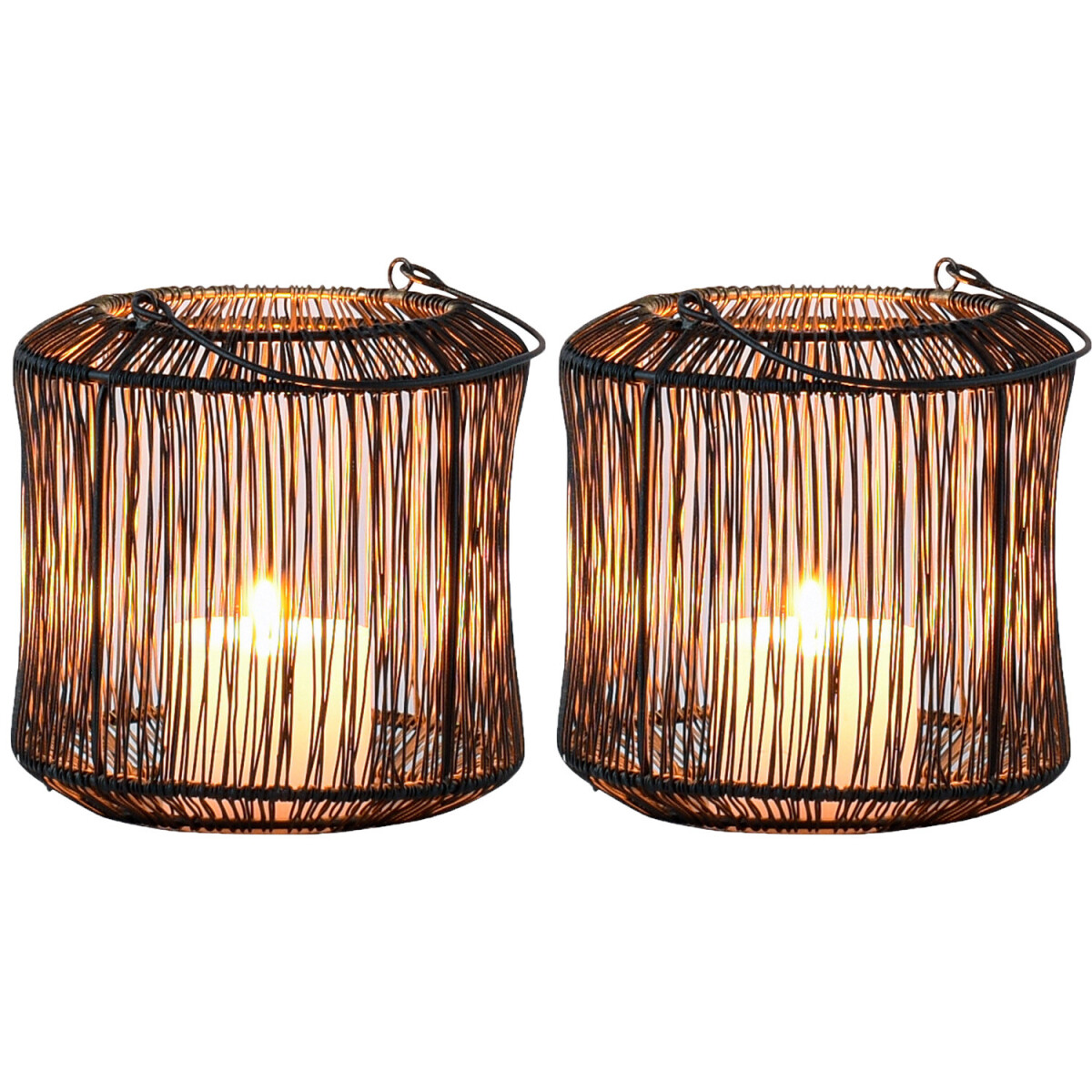 Lot de 2 photophores décoratifs de style scandinave p