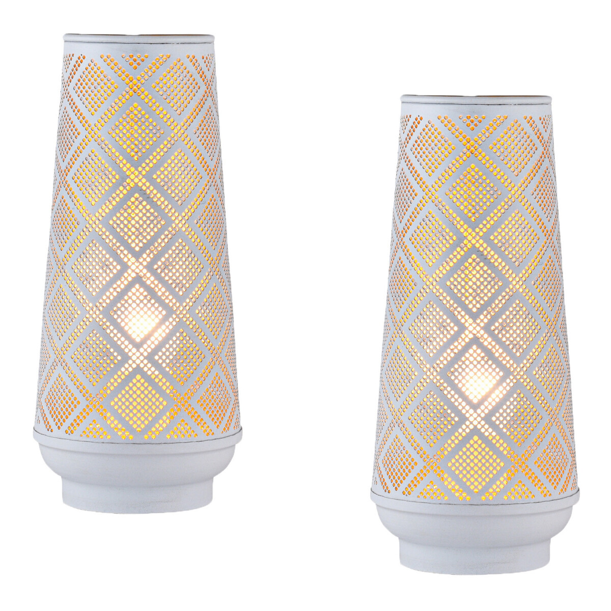 Lot de 2 lampes de table décoratives style boh&egrave
