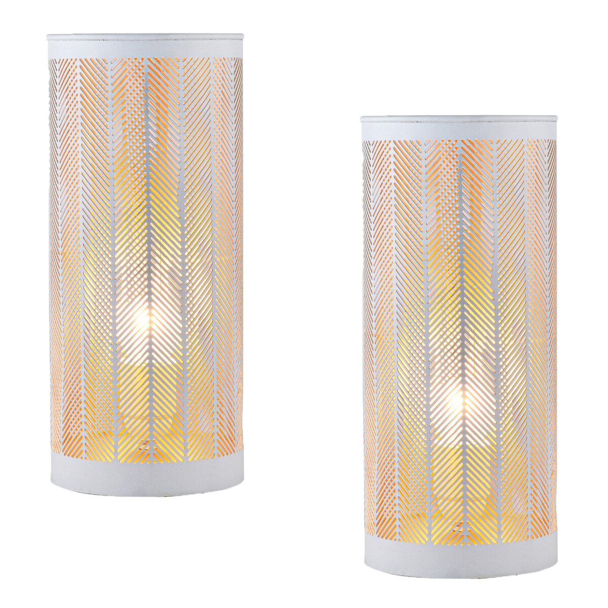 Lot de 2 lampes de chevet d&eacute;coratives style...