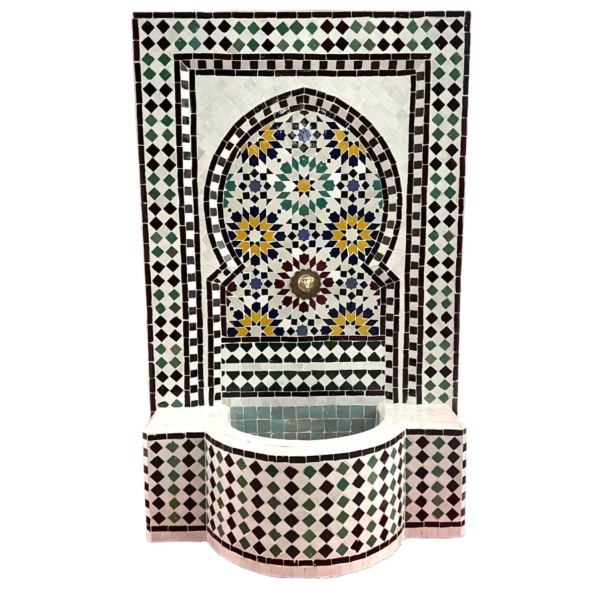 Fontaine de jardin marocaine en mosa&ium box