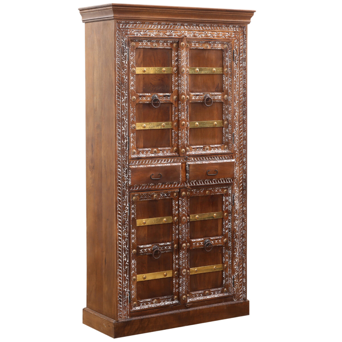 Meuble oriental : armoire en bois marron Haifi
