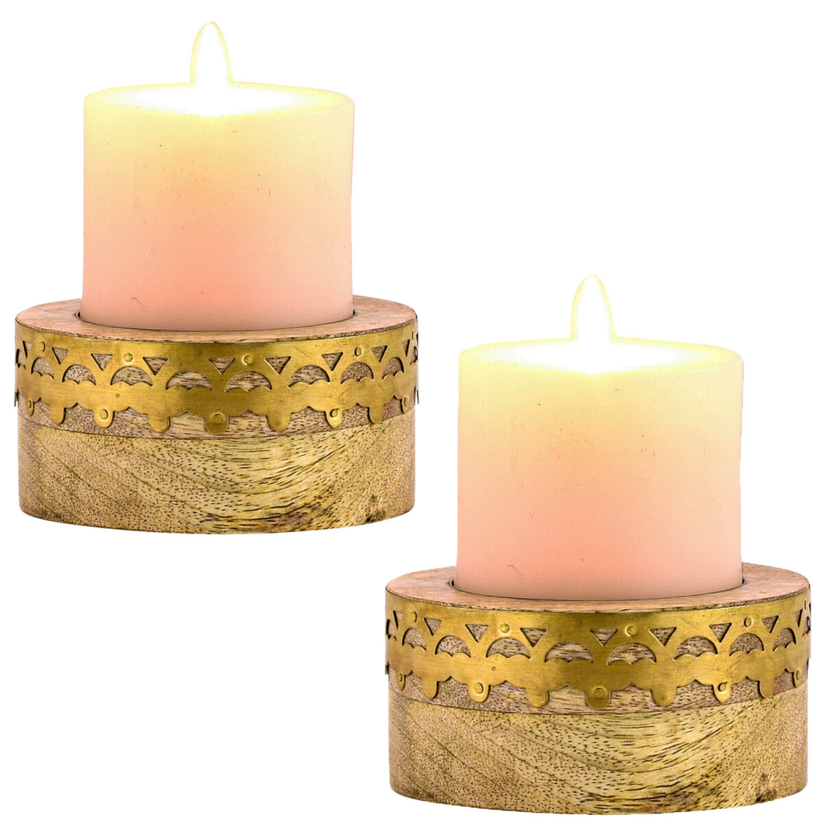 Lot de 2 bougeoirs décoratifs de  box