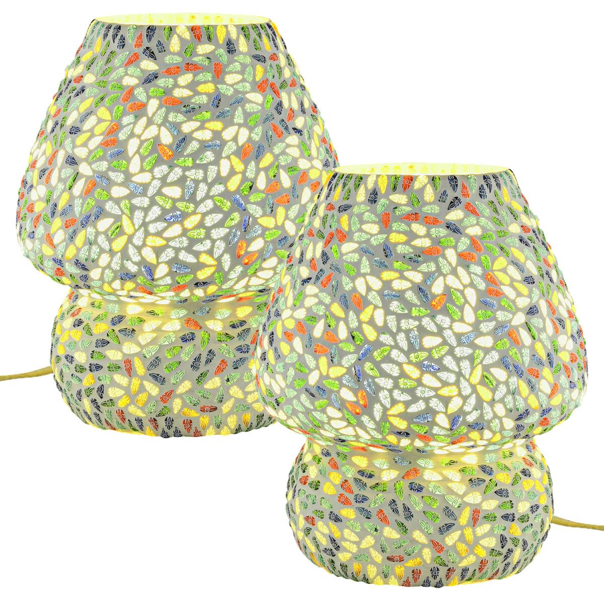 Lot de 2 lampes de table décoratives de style boh&egr