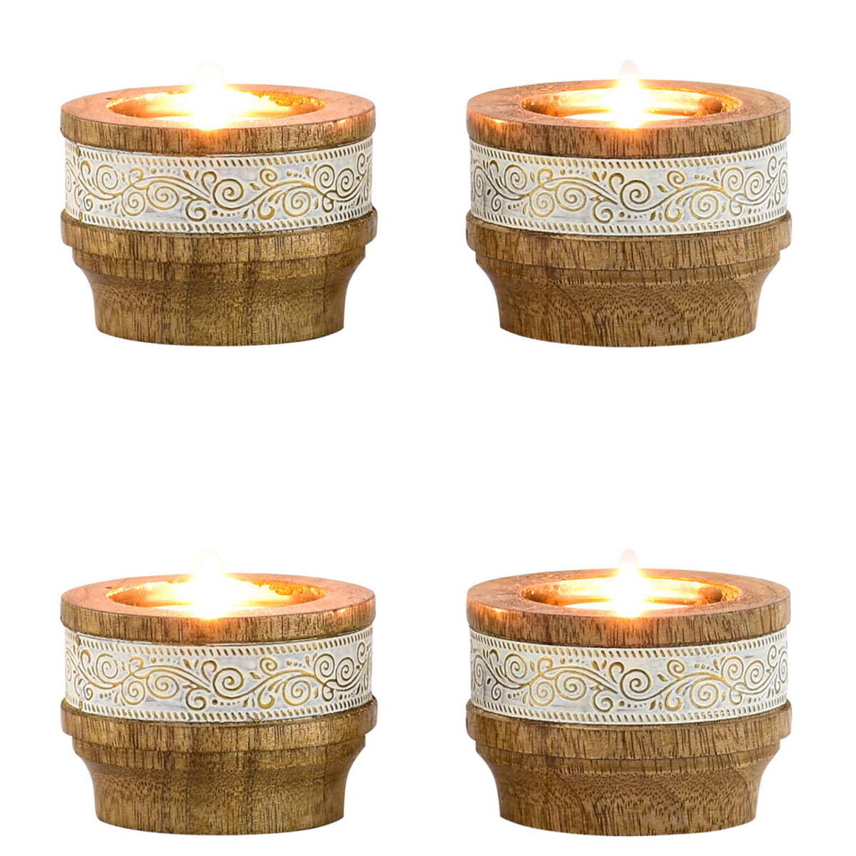 Lot de 4 bougeoirs décoratifs de  box