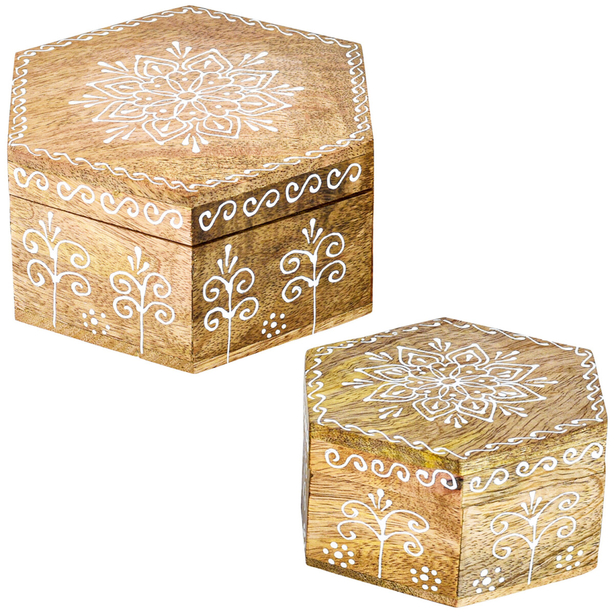 Lot de 2 coffrets de rangement dé box
