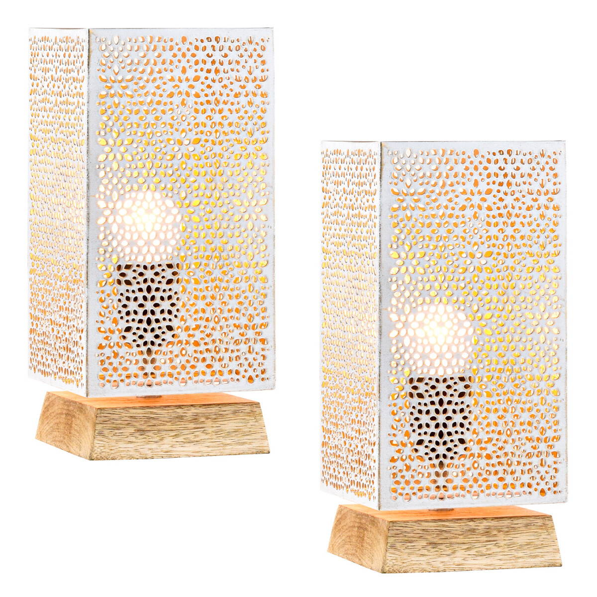 Lot de 2 lampes de table décoratives style boh&egrave