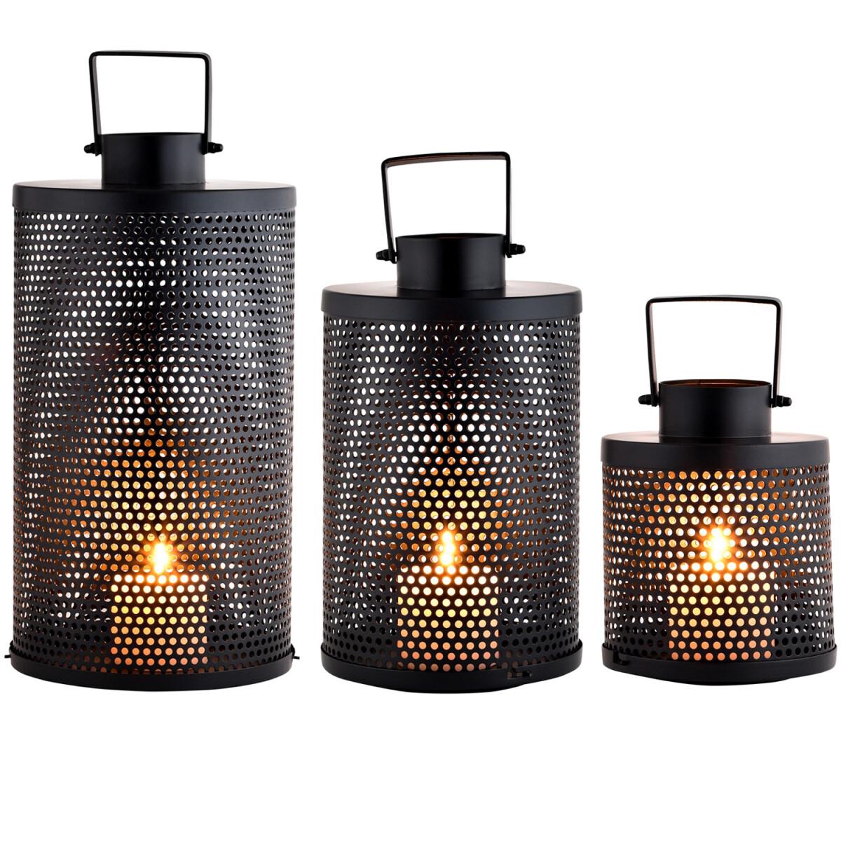 Lot de 3 lanternes décoratives scandinaves pour le ja