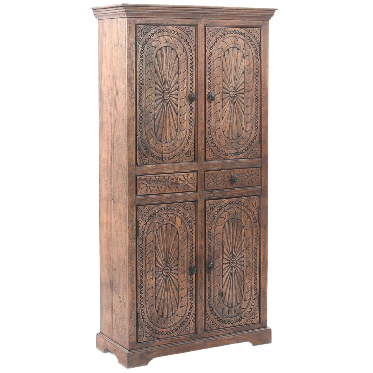 Buffet haut de style vintage, armoire, en bois massif, Somio