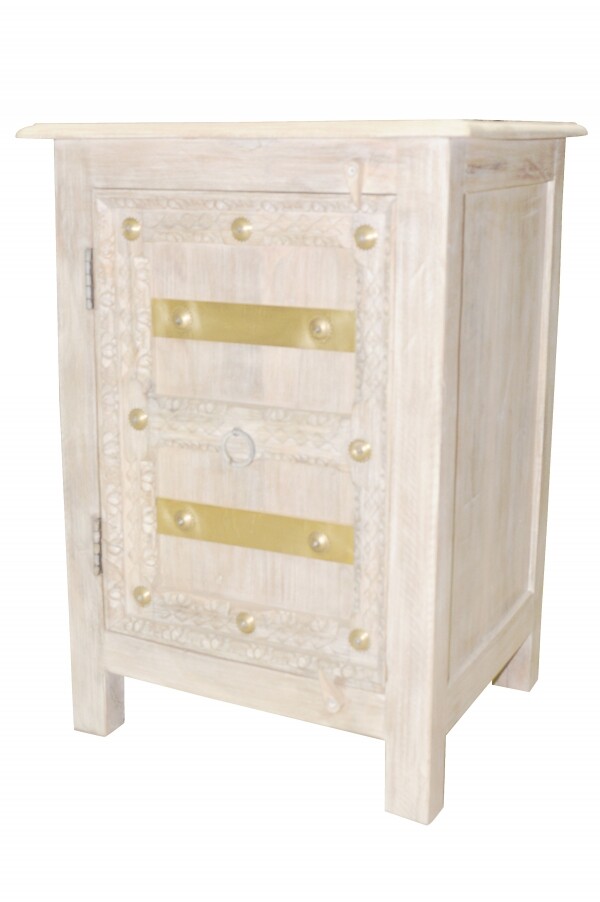 Table de chevet de style cottage indien  box