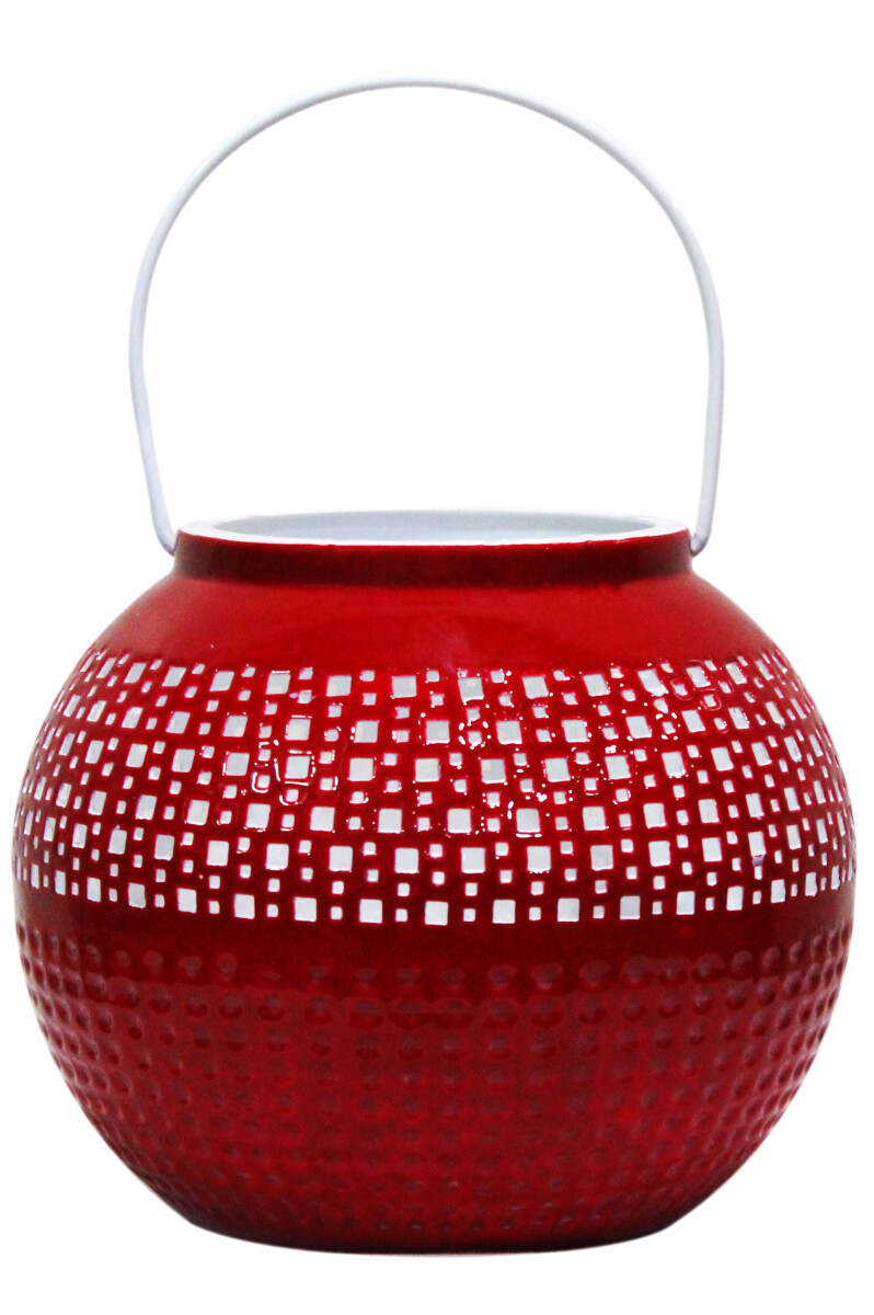 Lanterne orientale indienne Bamika rouge box