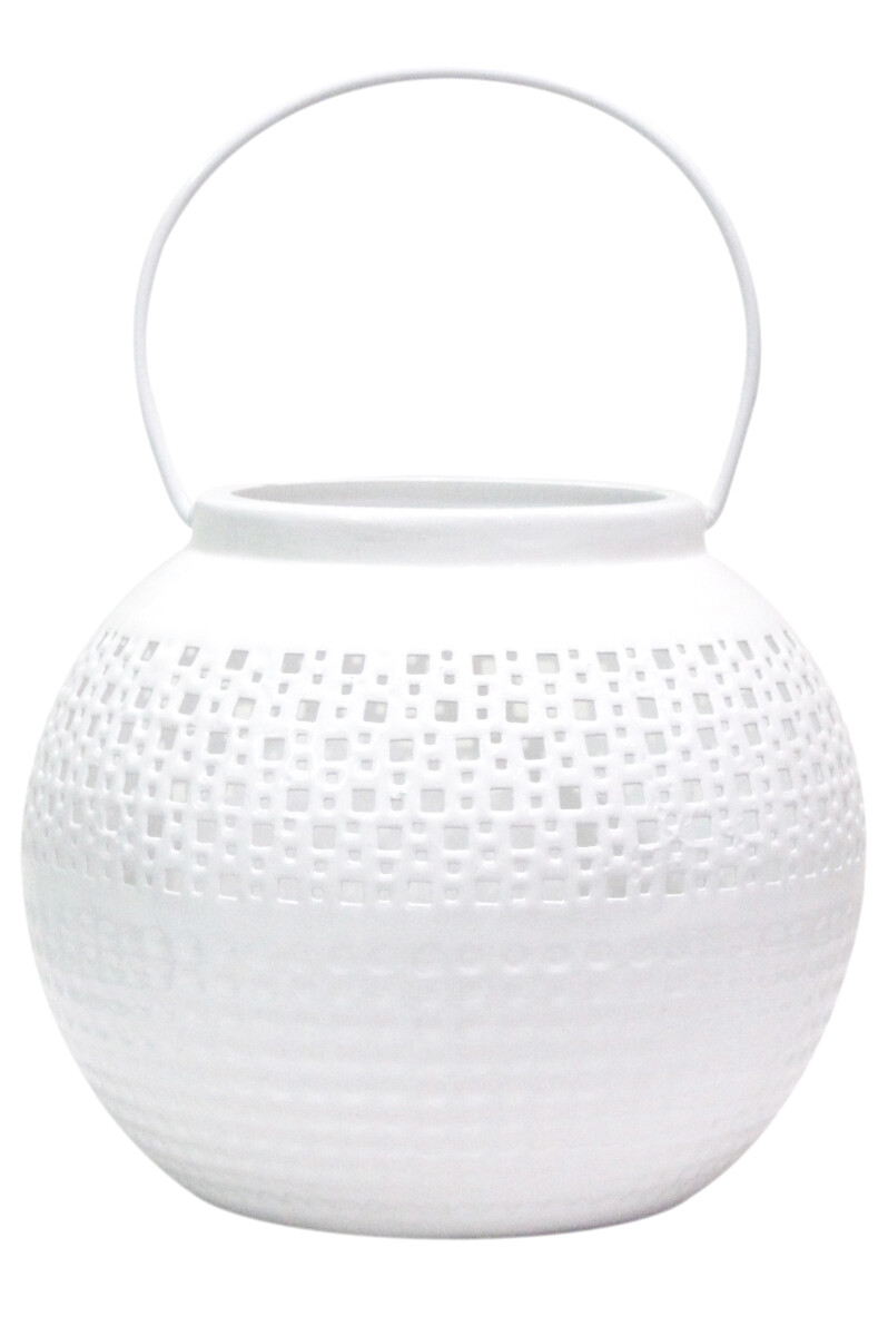 Lanterne orientale indienne Bamika blanc box