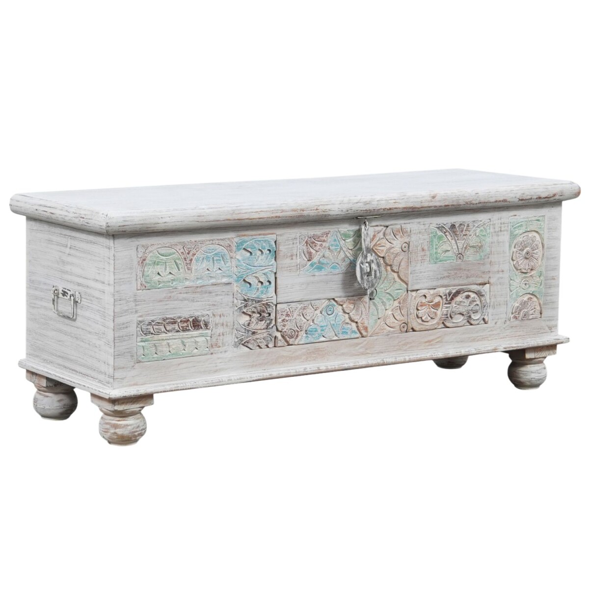 Coffre Apala en bois massif, style boh&e box