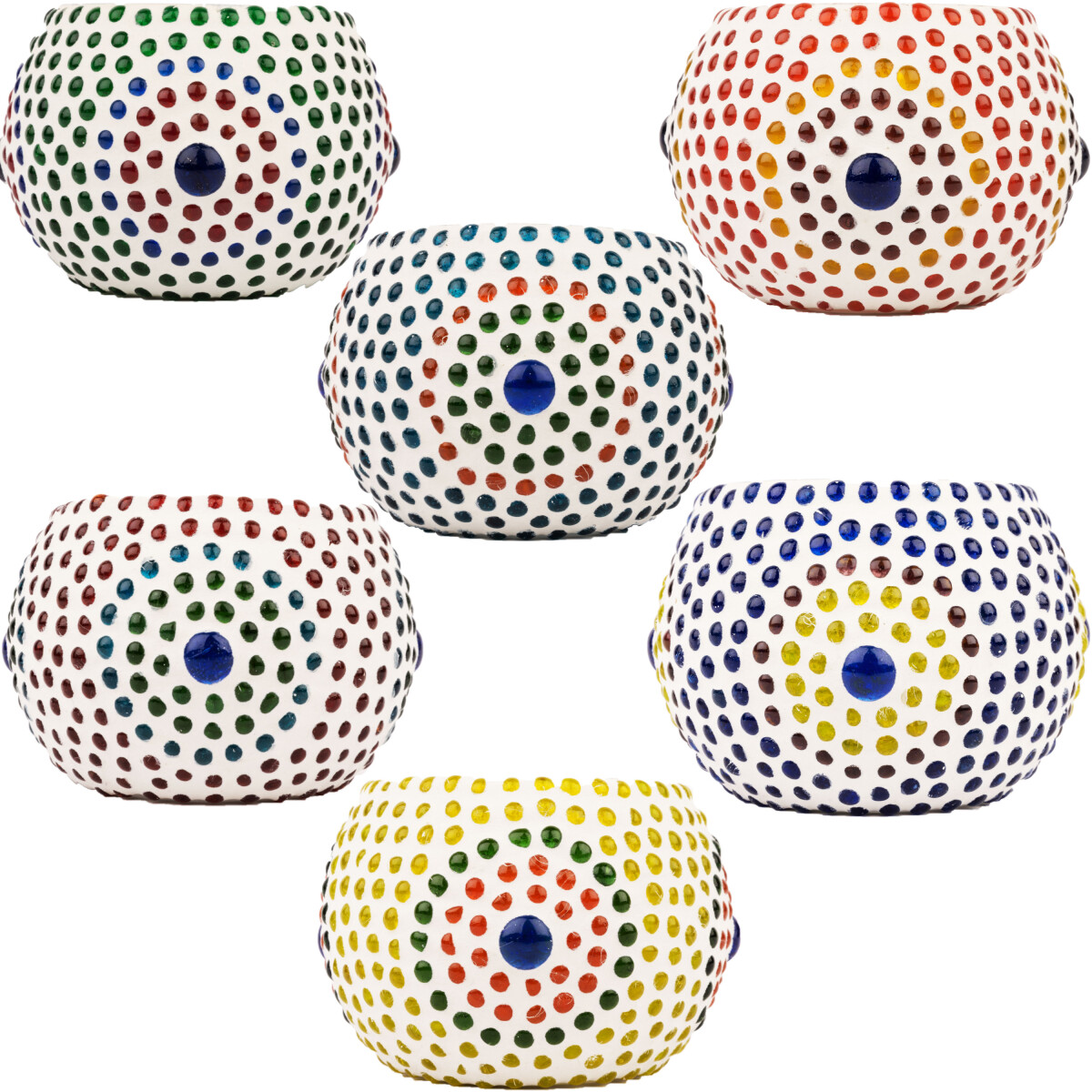 Lot de 6 photophores orientaux Ajan box