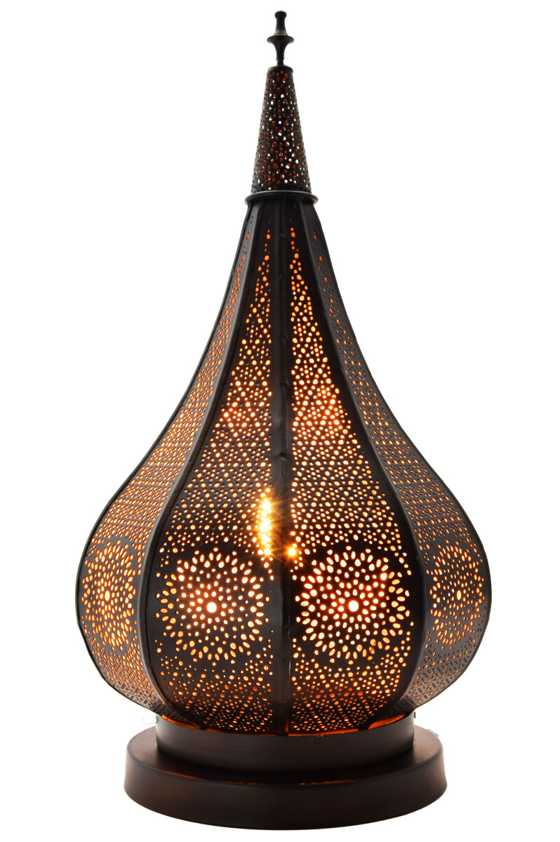Lampe de table orientale « Lampe Kais » noire
