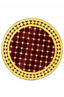 Table en mosaïque marocaine, bleu e 22_2nd